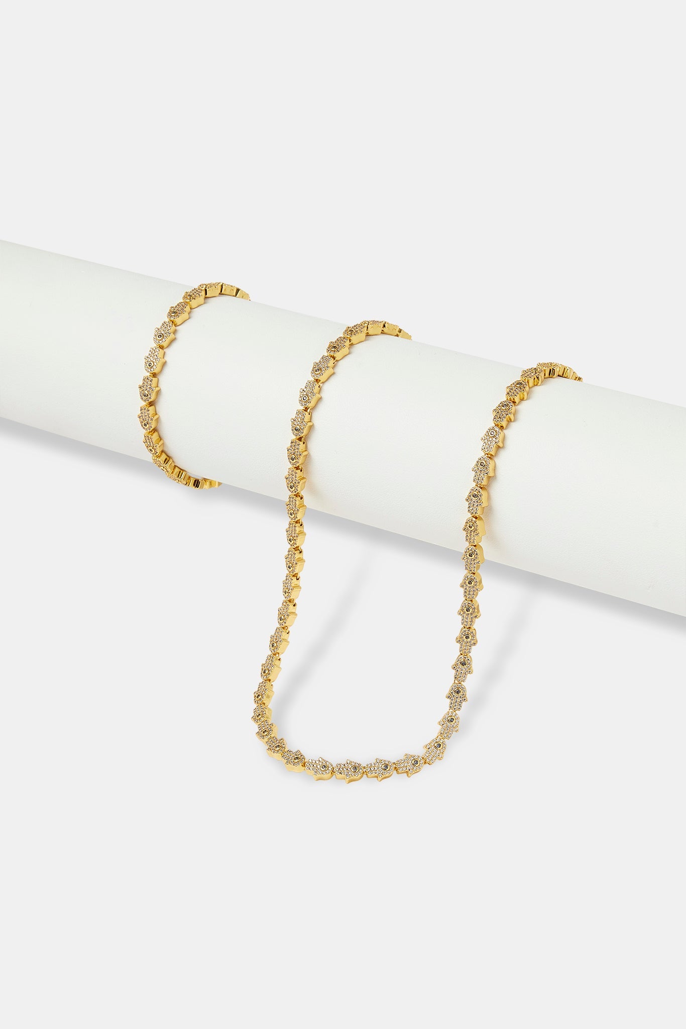 Iced Hamsa Hand Chain & Bracelet - 6mm